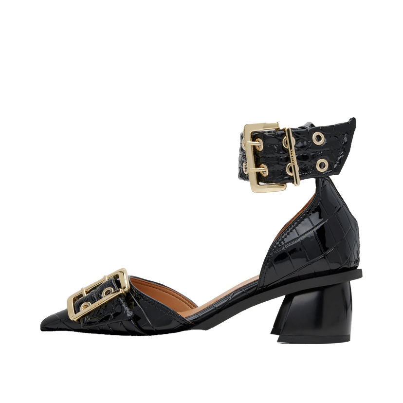 Tennarit ja kengät GANNI Buckle Open Cut Heels Musta | S2802