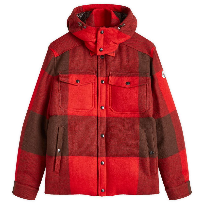 Paita Moncler Ladruns Brown and Red Plaid Shirt Jacket Punainen | 1G000-24-5980H-F24