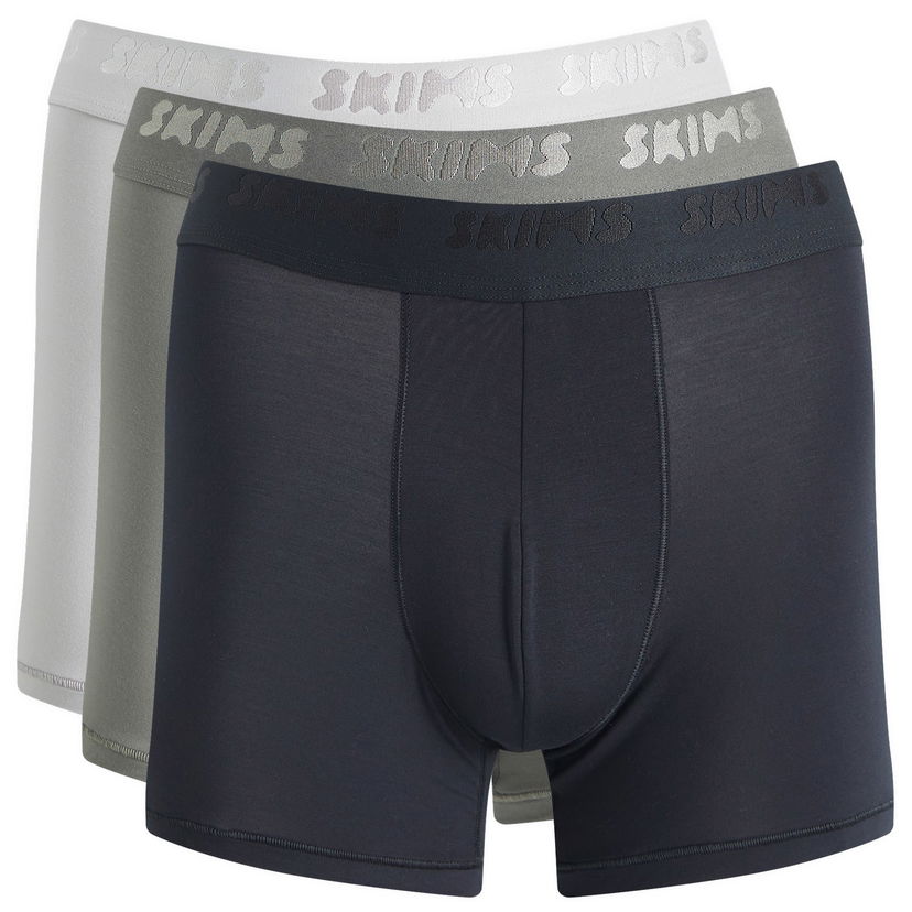 Nyrkkeilijät SKIMS 3" Boxer Brief 3-Pack, Size Large Harmaa | BO-BBR-5628M-GUN