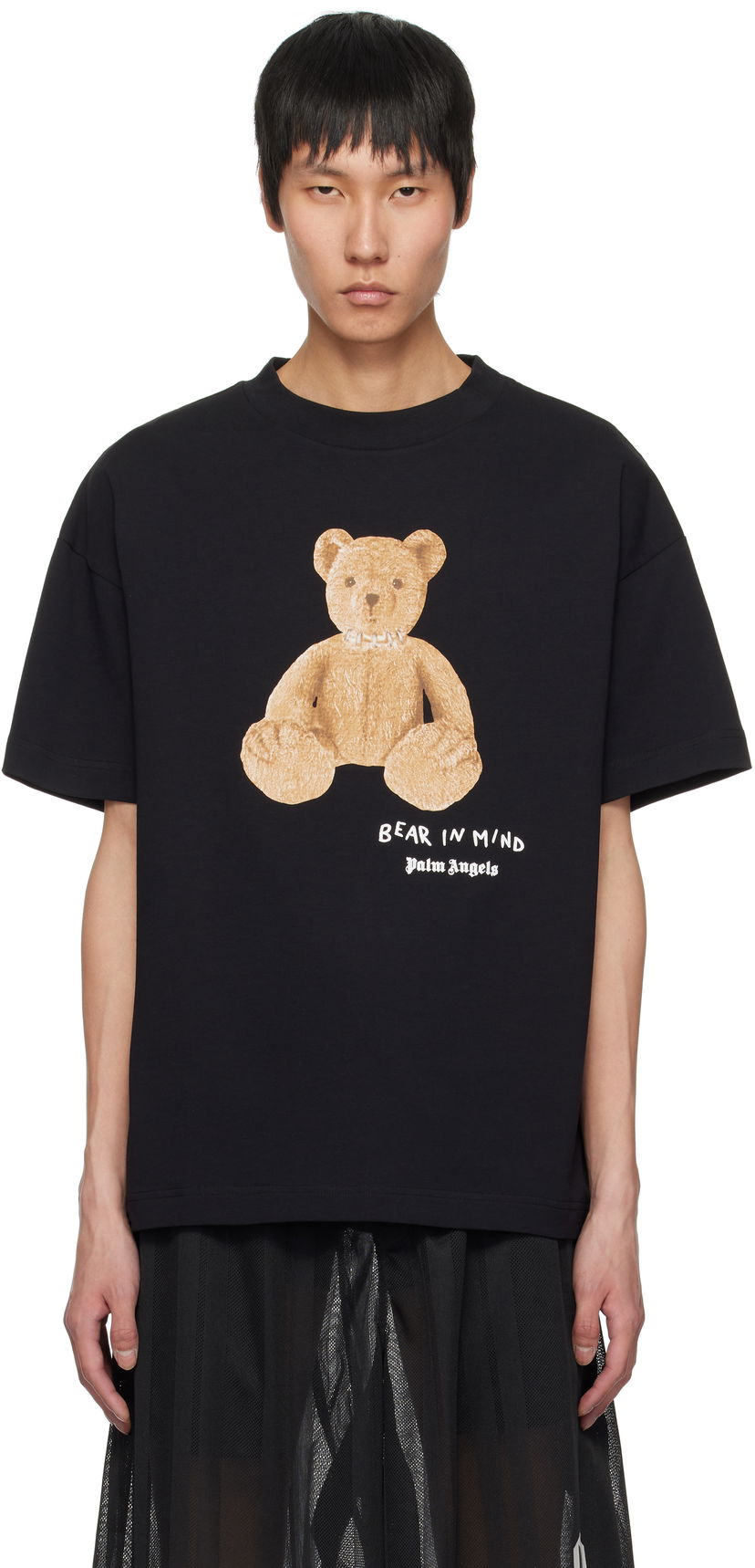 T-paita Palm Angels Palm Angels 'Bear In Mind' T-Shirt Musta | PMAA001S25JER0051060
