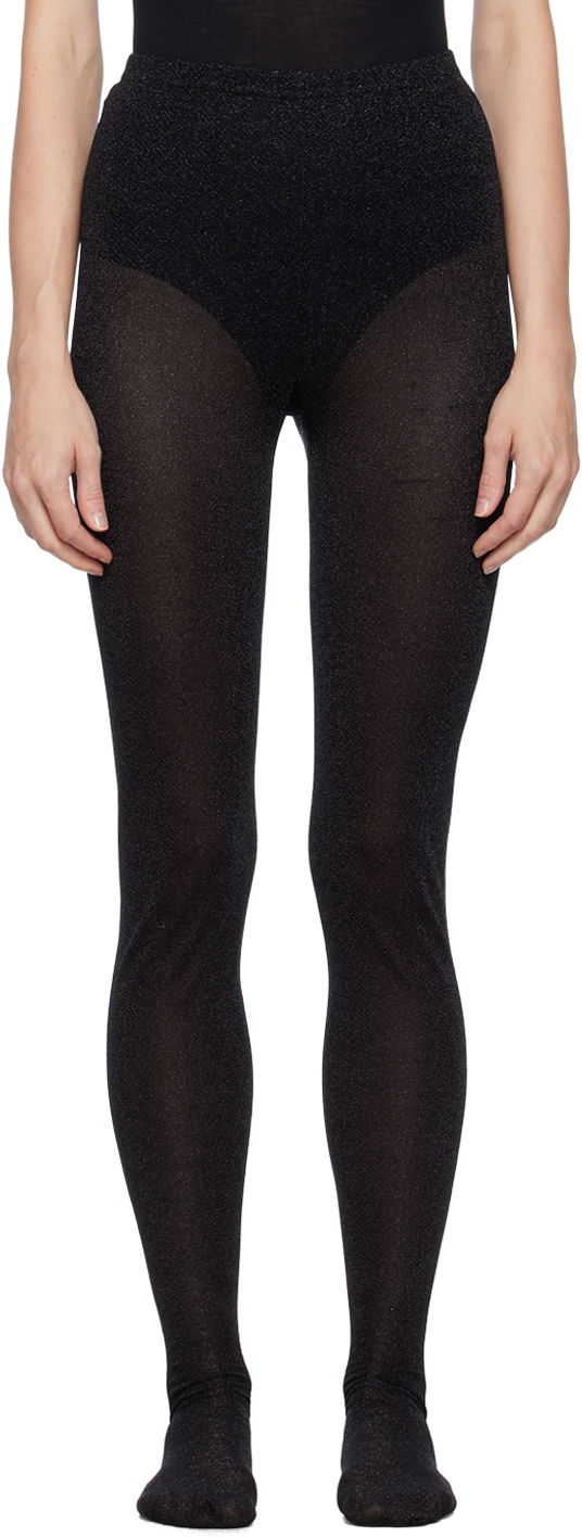 Sukat Anna Sui Anna Sui Glittered Tights Musta | 723L90