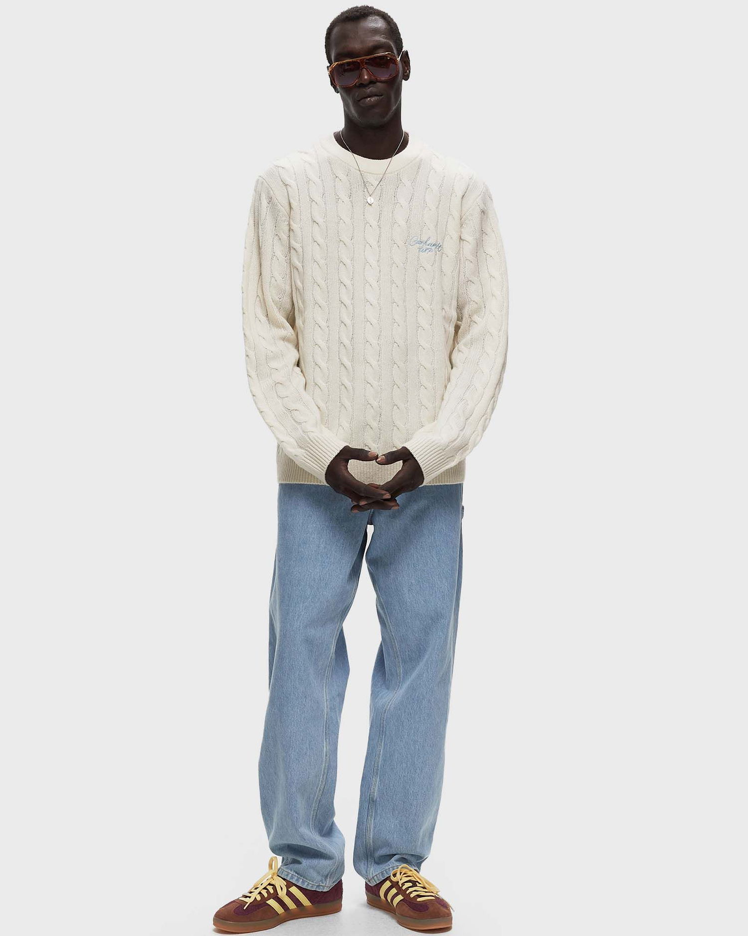 Villapaita Carhartt WIP Signature Sweater Valkoinen | I033885.2JHXX, 1
