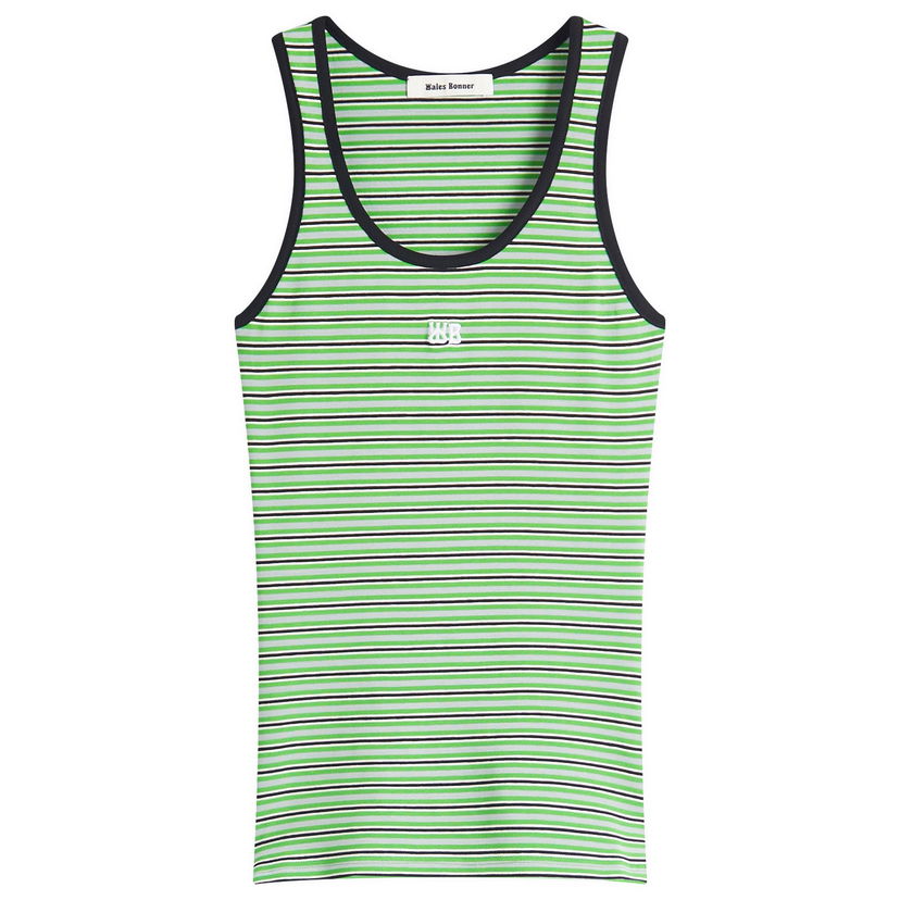 Tankkitoppi Wales Bonner Wales Bonner Striped Tank Top Vihreä | WS25JE38-JE06-0679