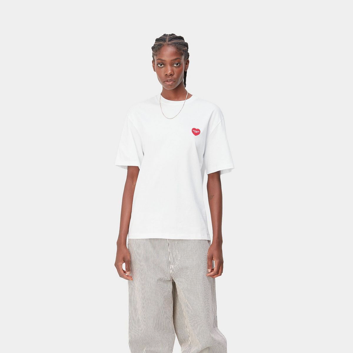 T-paita Carhartt WIP Heart Patch T-Shirt Valkoinen | I032318_02_XX, 0