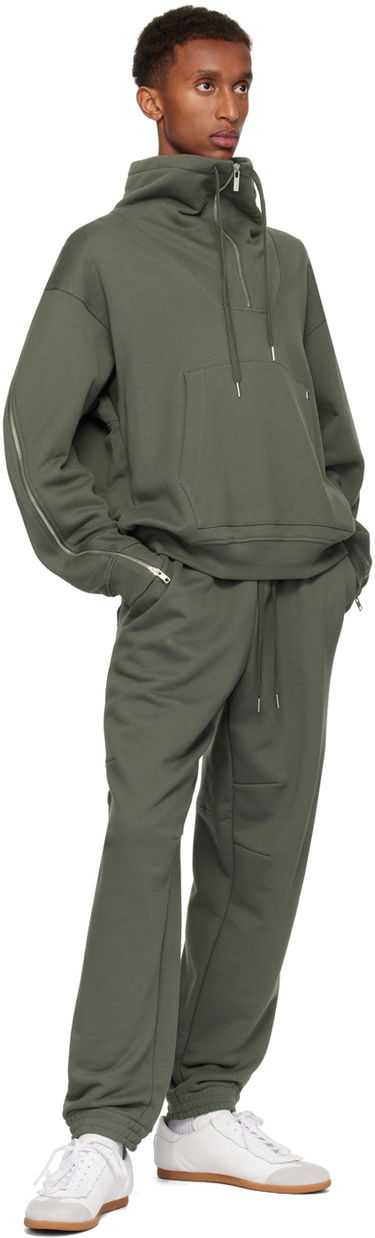 Huppari Helmut Lang Helmut Lang Suitcase Quarter-Zip Sweatshirt Vihreä | O06HM501, 4