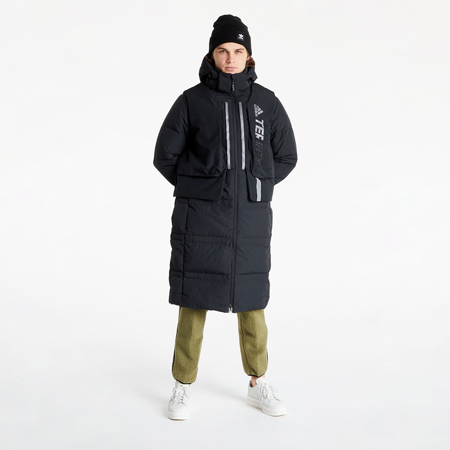 Parka adidas Performance Long Down Jacket Musta | H13853, 1