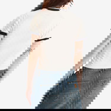 T-paita Dickies Women's Lewistown Ringer T-Shirt, Size Large Valkoinen | DK0A4Z8IC481, 3