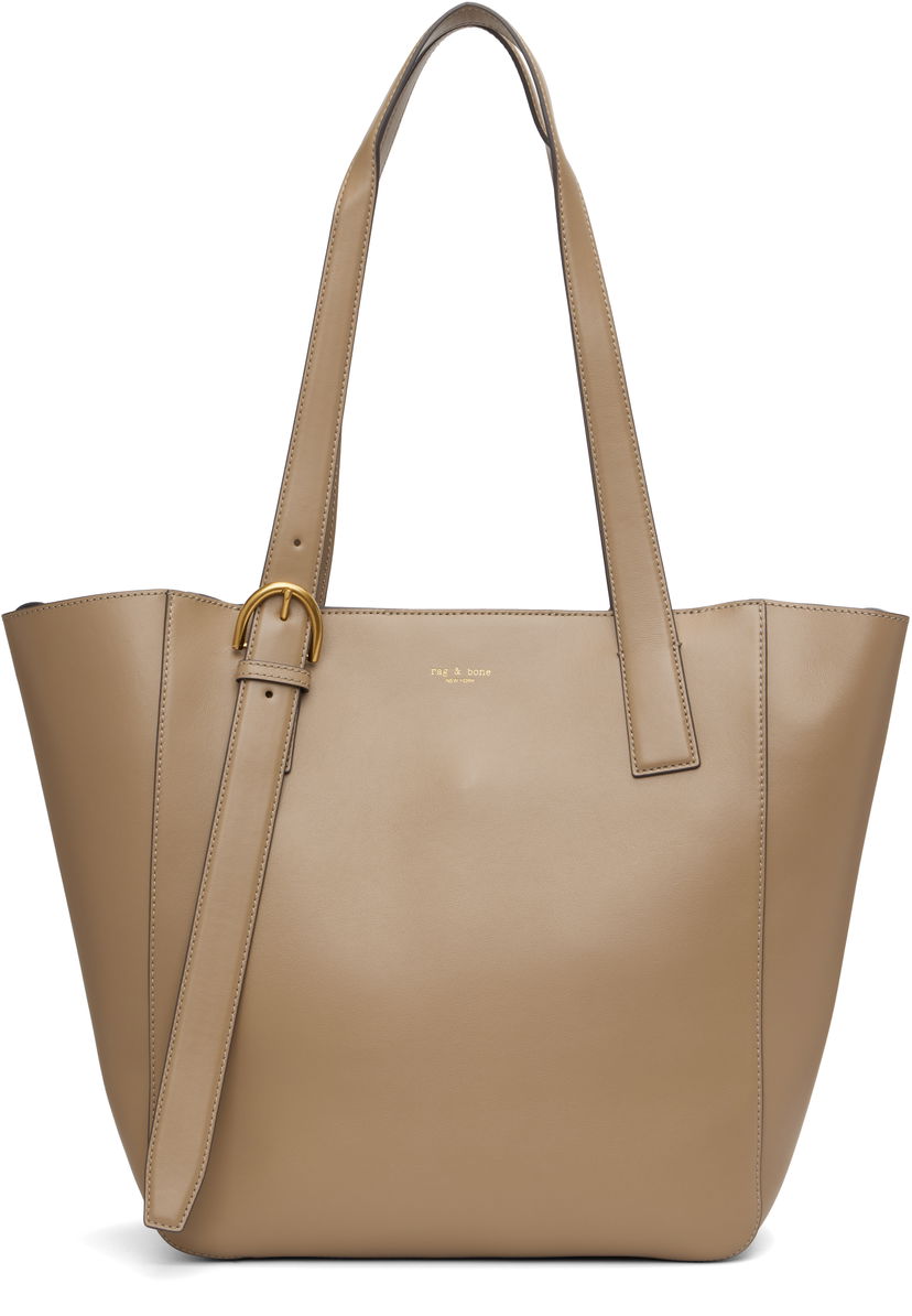 Kangaskassi rag & bone Rag & Bone Parker Leather Tote Beige | LE101325
