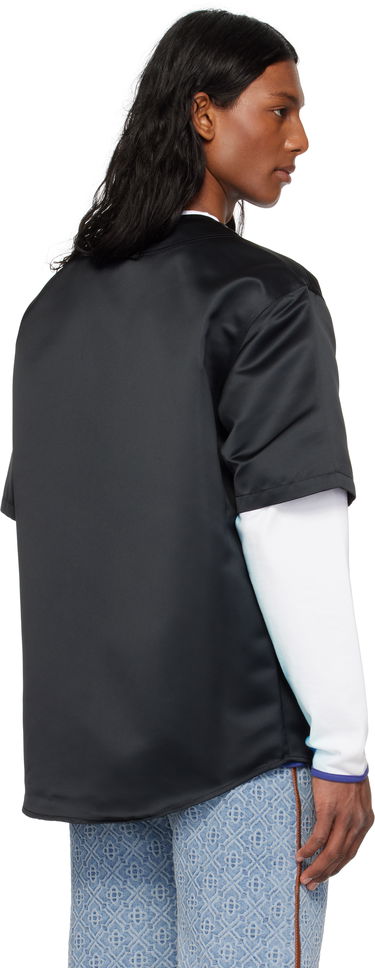 Jersey Casablanca Casablanca Gothic Baseball Shirt Musta | MS25-SH-153-01, 2
