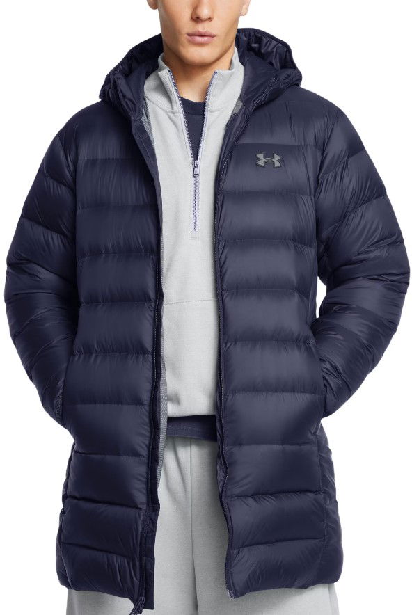 Puffer takki Under Armour Legend Down Parka Hooded Jacket Tummansininen | 1385839-410