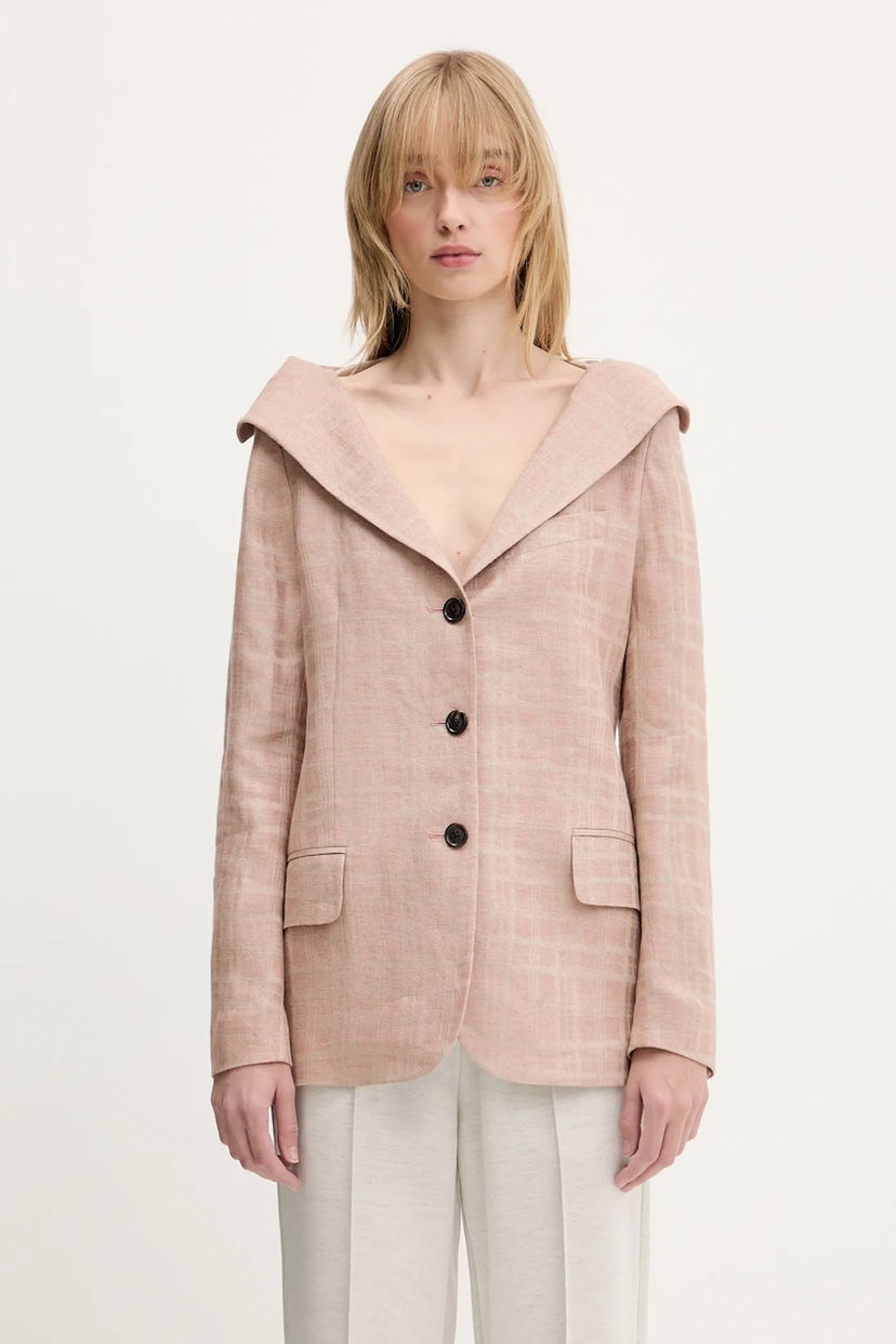 Takki OUR LEGACY Our Legacy Kaonashi Linen Blazer Vaaleanpunainen | W2250KH