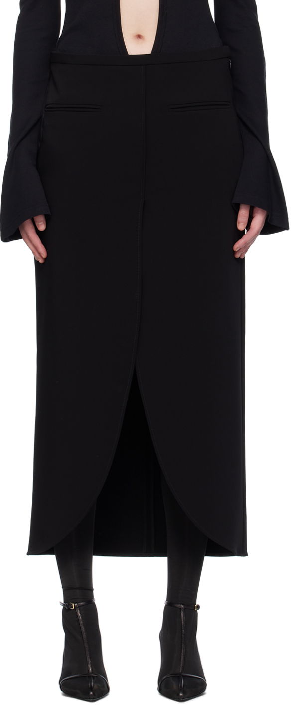 Hame Courrèges Courrèges Ellipse Midi Skirt Musta | 224CJU142PL0159
