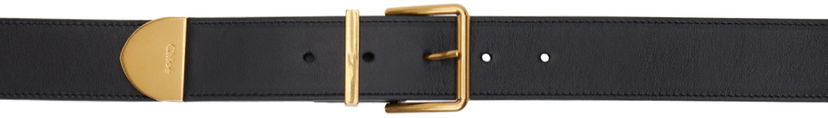 Vyöt CHLOÉ Leather Belt With Logo Buckle Musta | CHC23AC029CBC