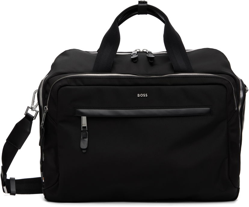 Olkalaukku BOSS Nylon Logo Hardware Duffle Bag with Detachable Strap Musta | 50548008
