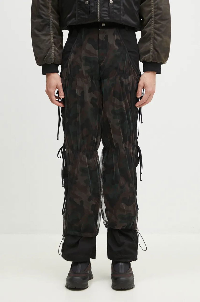 Housut Andersson Bell Camouflage Mesh Layered Tying Pants Musta | apa767w
