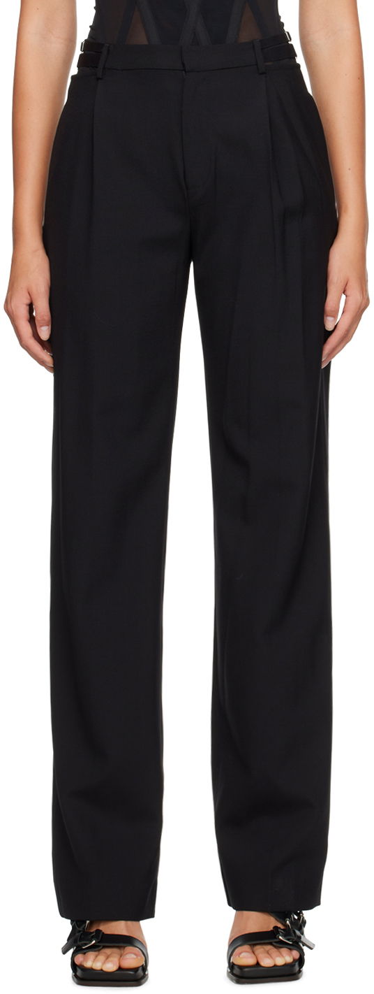 Housut Dion Lee Black Lingerie High-Waist Dress Pants Musta | C2102R23