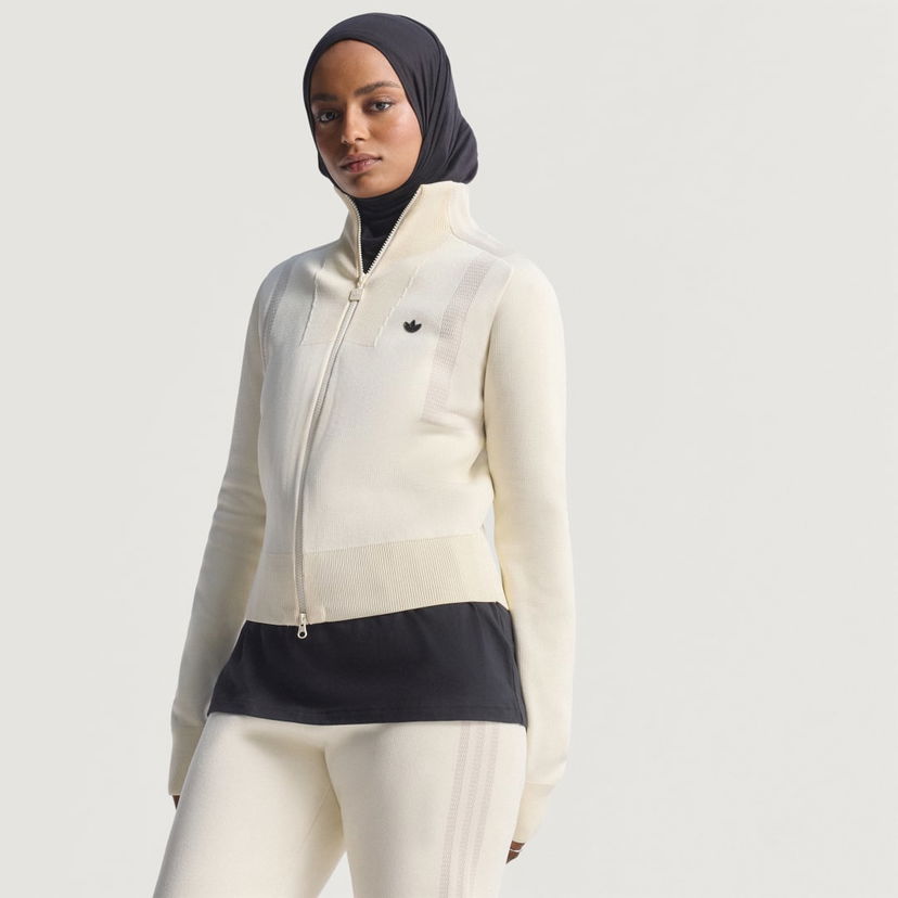 Takki adidas Performance Knit Track Top Valkoinen | JW7312