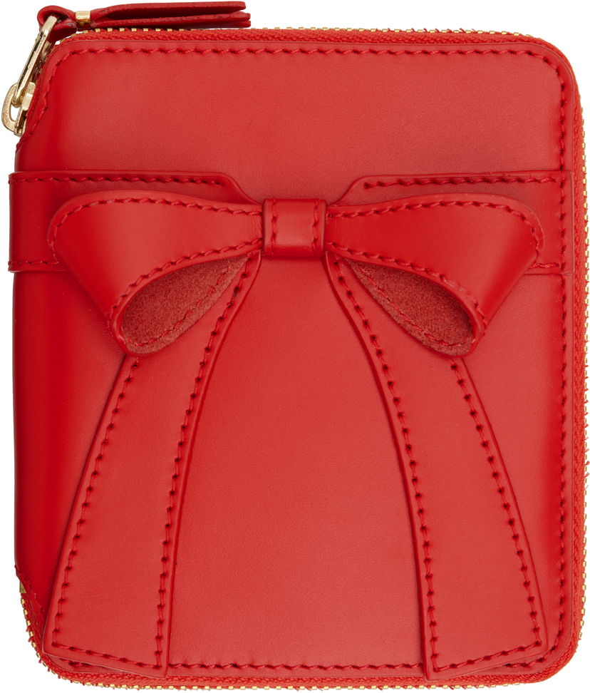 Lompakko Comme des Garçons COMME des GARÇONS Big Bow Zip Wallet Punainen | SA2100BB