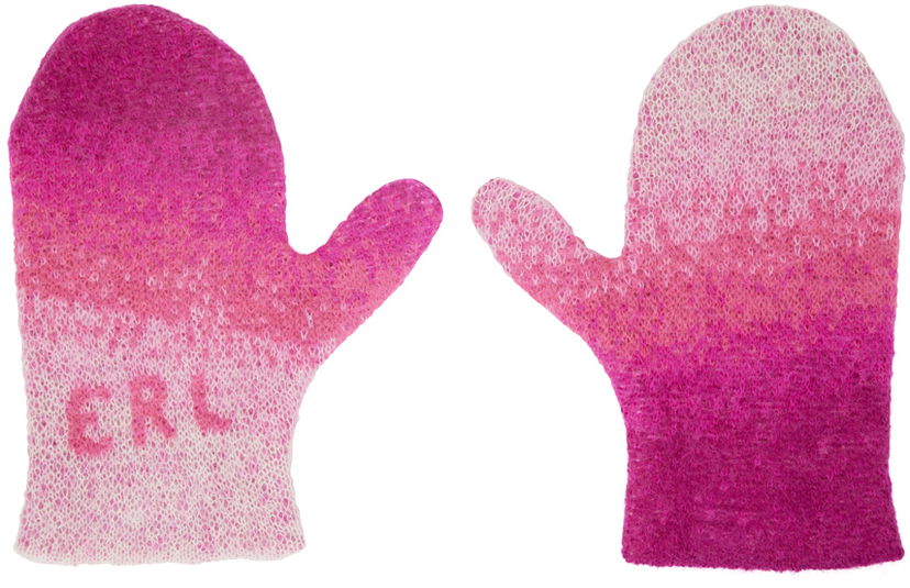 Käsineet ERL Gradient Knitted Mittens Vaaleanpunainen | ERL05K055