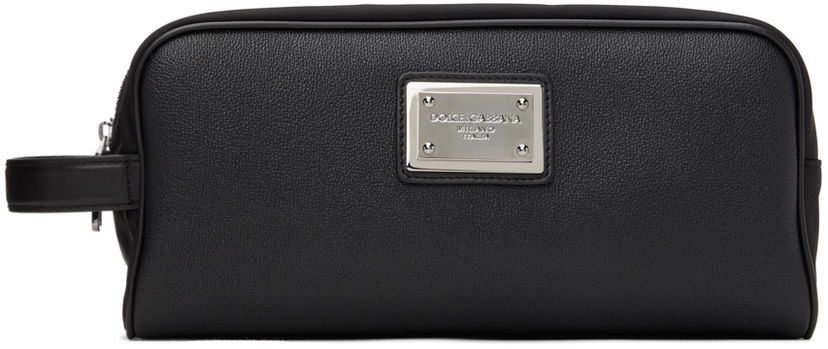 Matkalaukku Dolce & Gabbana Black Logo Plaque Pouch Musta | BT0989AD447