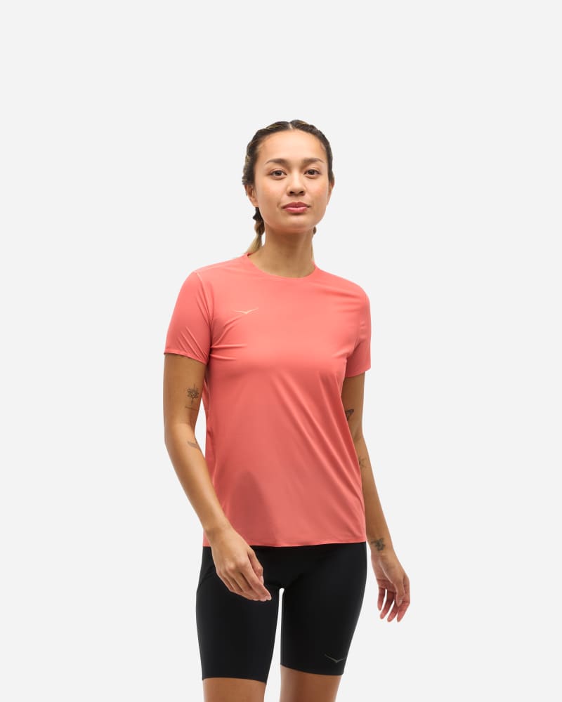T-paita Hoka One One Airolite Run Top XS Vaaleanpunainen | 1151084-GFR