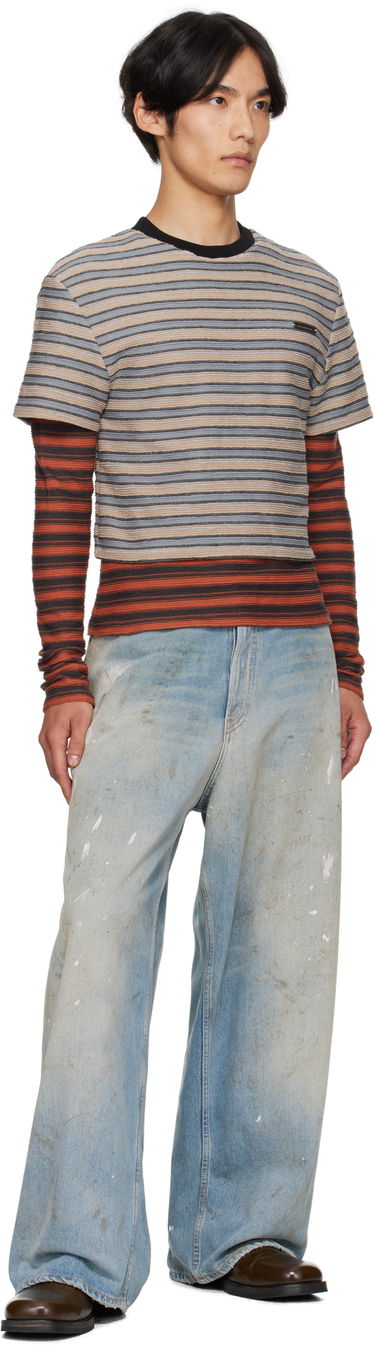 T-paita Andersson Bell Andersson Bell Striped Long Sleeve T-Shirt Beige | atb1335w, 3