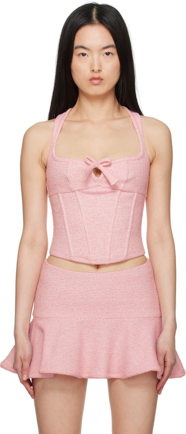 Mekko MISBHV MISBHV Tweed Corset Top Vaaleanpunainen | 250W103, 0