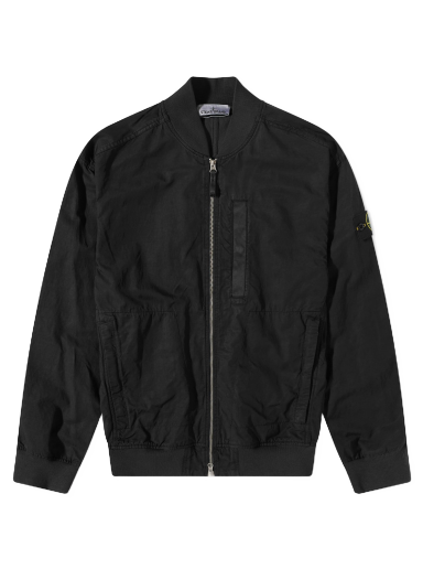Bomber-takki Stone Island Cupro Cotton Twill Bomber Jacket Musta | 781542629-V0029