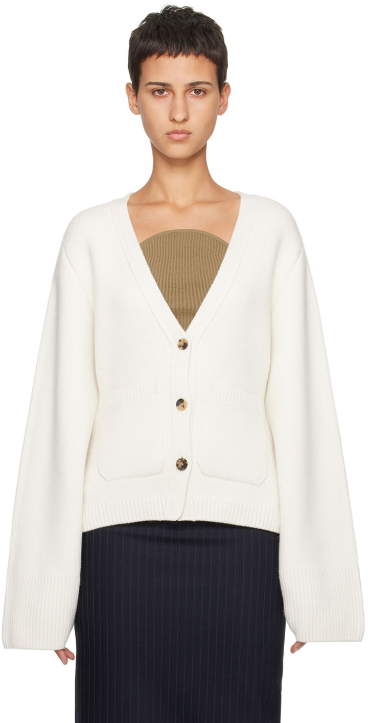 Villapaita Khaite Off-White 'The Scarlet' Cardigan Valkoinen | 8267600