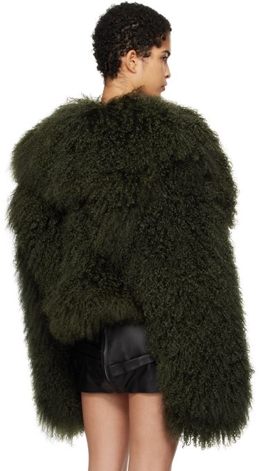 Takki The Attico Attico Cropped Shearling Jacket Vihreä | 250WCB00081 LBT044AA, 2