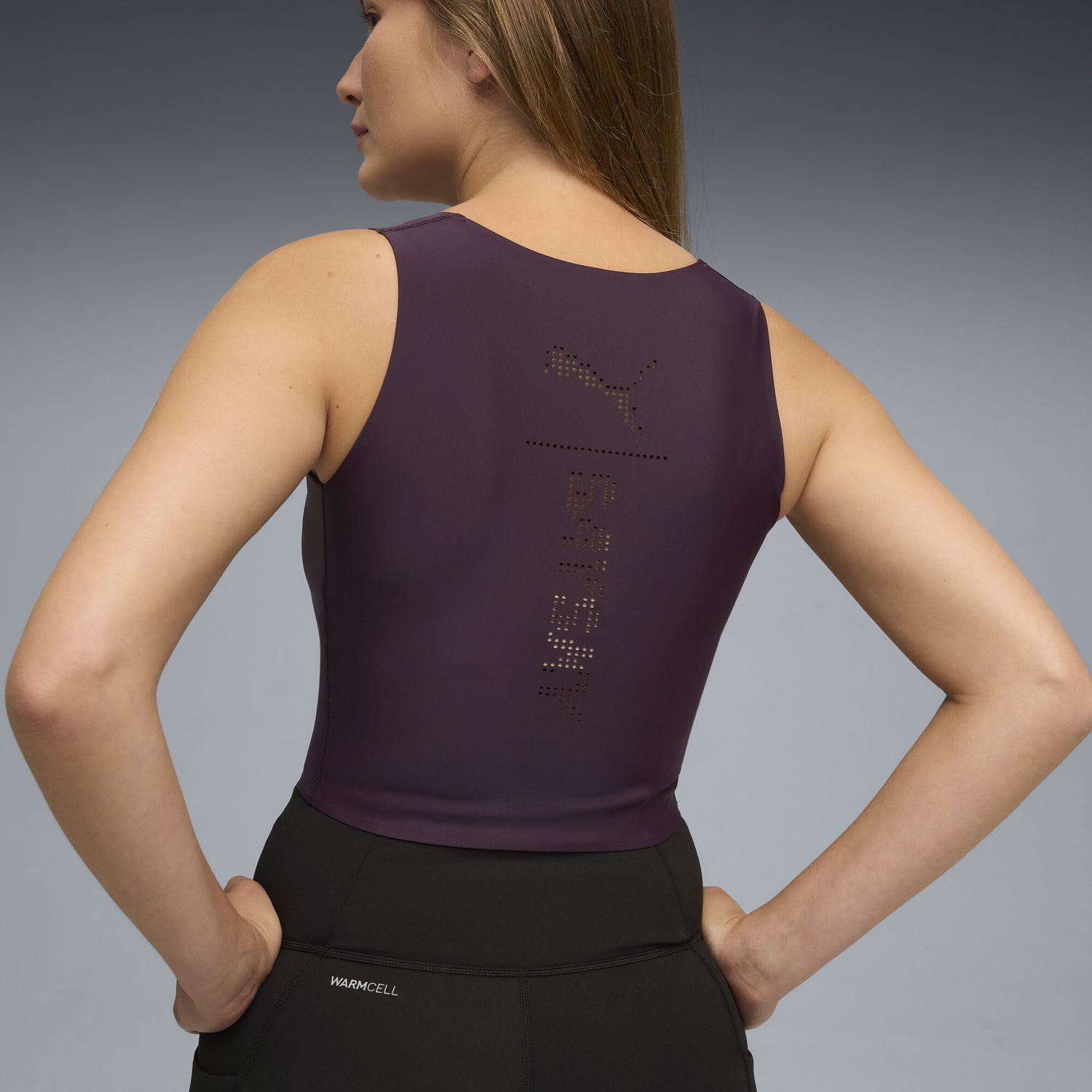 Crop top Puma PUMA x SAYSKY Crop Running Tank Top Violetti | 527559_88, 1