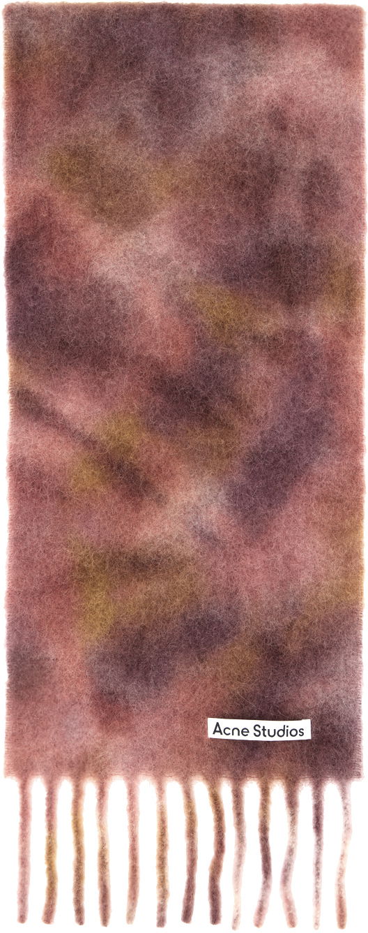 Vaatteet Acne Studios Burgundy & Purple Tie-Dye Scarf Burgundia | CA0284-