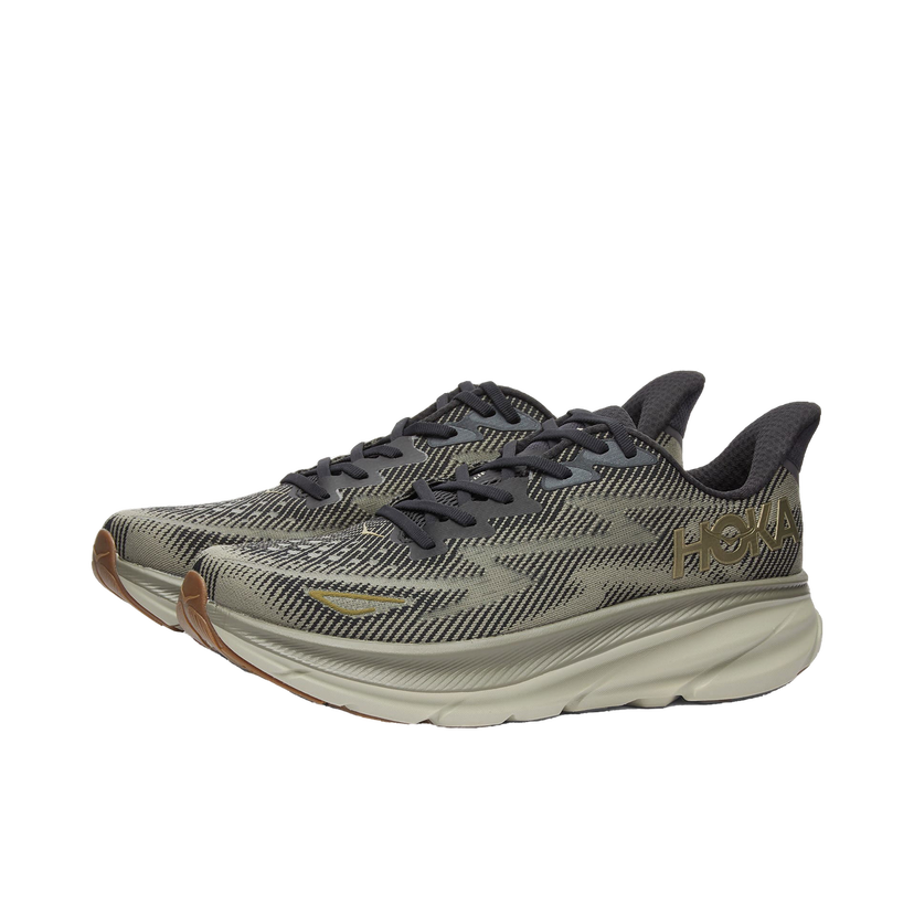 Juoksu Hoka One One Men's Clifton 9 Sneakers in Black/Slate, Size UK 10 | END. Clothing Musta | 1127895-BLCKS