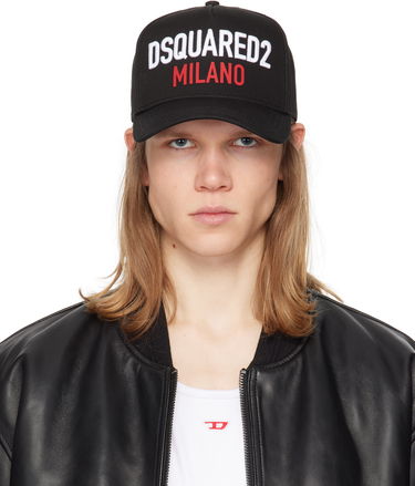 Korkki DSQUARED2 Dsquared2 'Milano' Baseball Cap Musta | BCM0917-05C00001-2124, 0