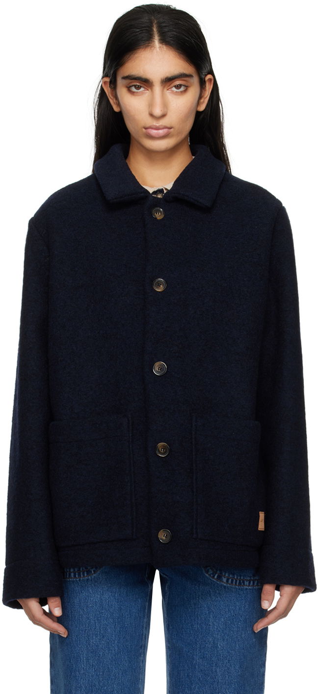 Takki A.P.C. Thais Jacket Tummansininen | WOAQS-M02912