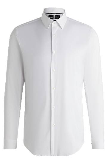 Paita BOSS Extra-Slim Fit Easy-Iron Cotton-Blend Poplin Shirt Valkoinen | 50480085