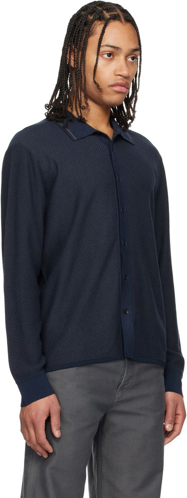 Villapaita rag & bone Rag & Bone Harvey Knit Polo Shirt Tummansininen | MBS24H040BC40, 1