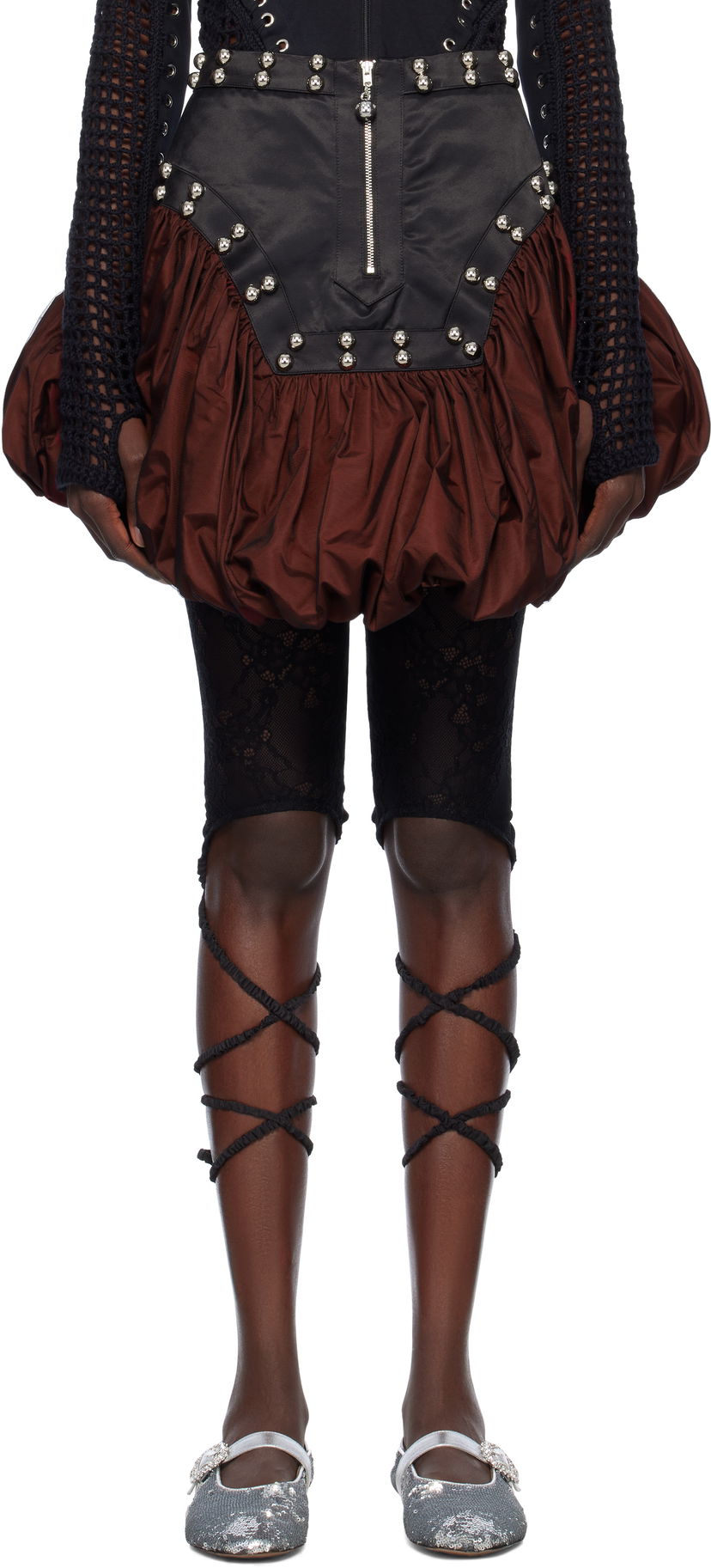 Hame Chopova Lowena Chopova Lowena Backtuck Miniskirt Ruskea | 3251