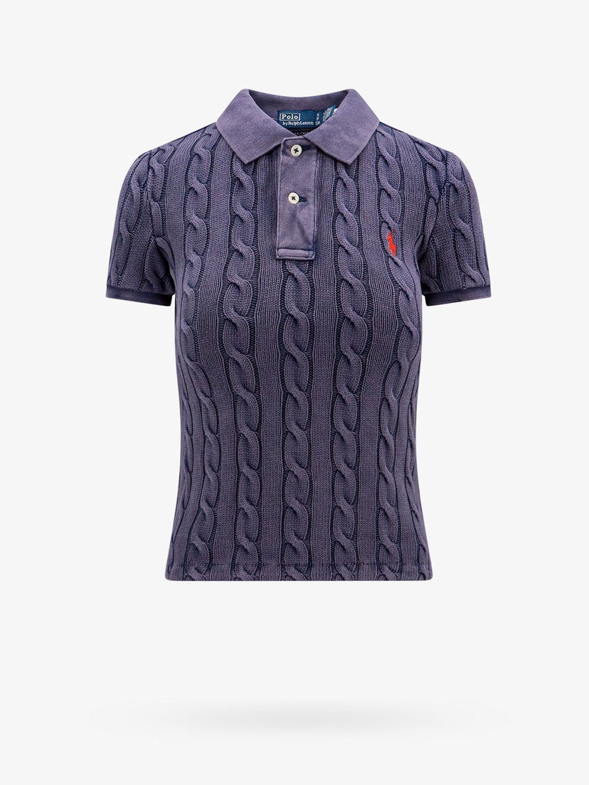 Poolopaita Polo by Ralph Lauren Women's Cable-Knit Polo Shirt by Polo Ralph Lauren Violetti | 211943010002