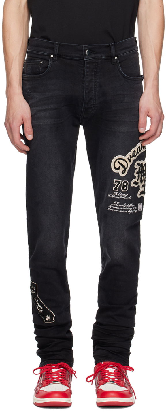 Jeans AMIRI Black Dream Team Skinny Jeans Musta | AMDNSY1065