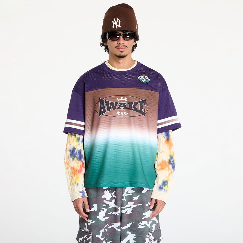 Jersey Awake NY Dres Mesh Football Jersey Brown Multi S Monivärinen | AWK-FW24-TP006-BRN