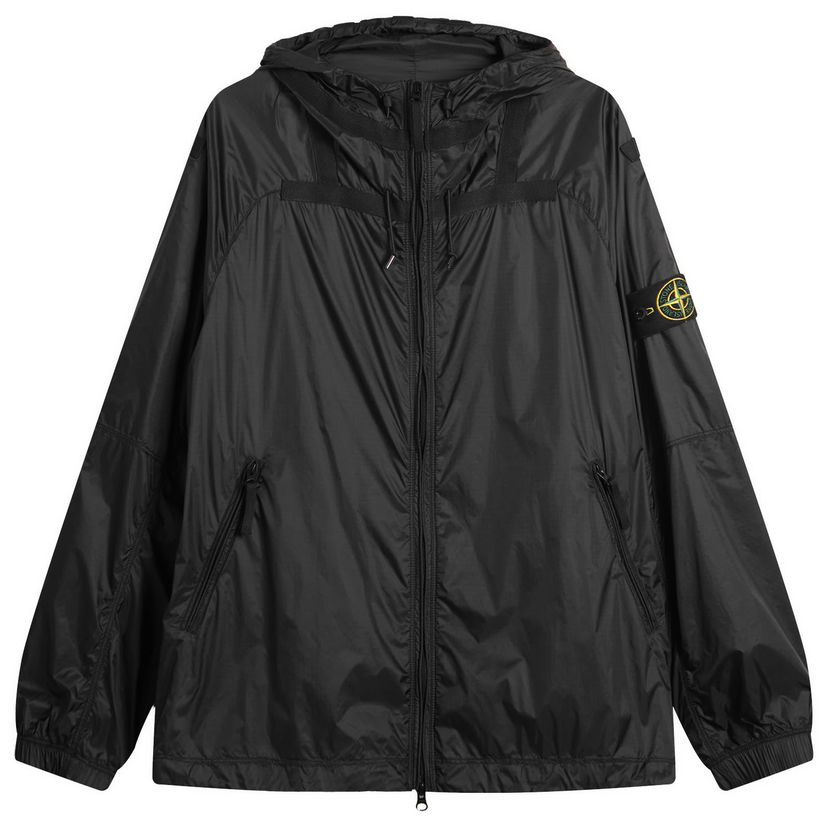 Takki Stone Island Ripstop Light Nylon Hooded Jacket, Size XX-Large Musta | K2S15Q100008-V0062