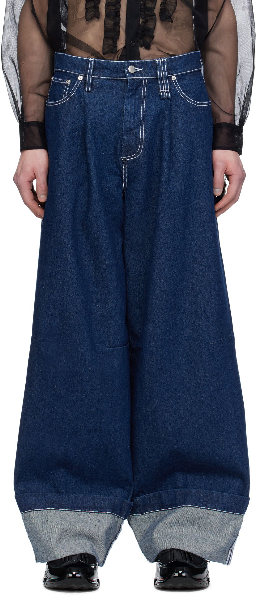 Jeans Simone Rocha Simone Rocha Embellished Puddle Jeans Sininen | 4131B 1231