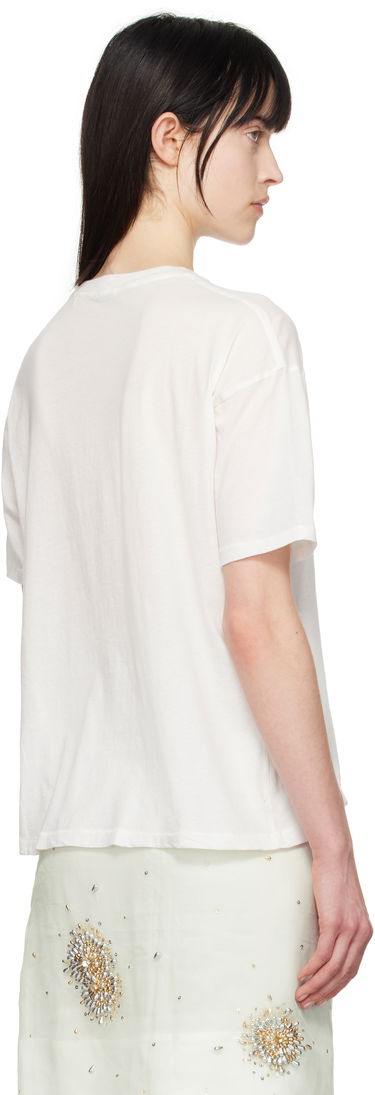 T-paita Bode Bode Crest Boxy T-Shirt Valkoinen | MRS25CS008, 2