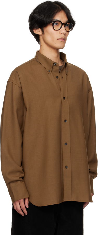 Paita Studio Nicholson Studio Nicholson Jude Button-Down Shirt Ruskea | JUDE SNM - 884, 1