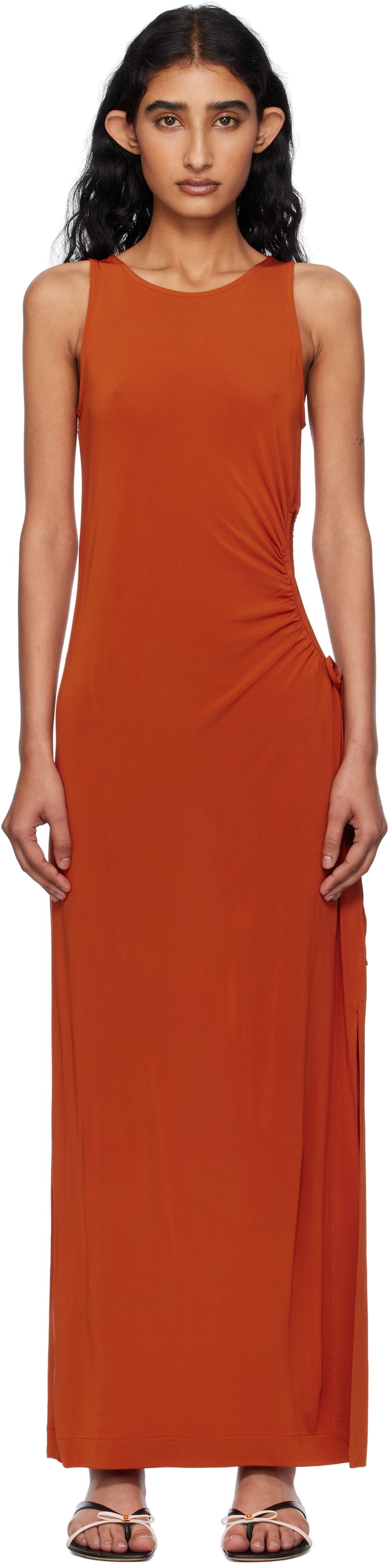 Mekko Max Mara Max Mara Caro Maxi Dress Oranssi | 2516621049600