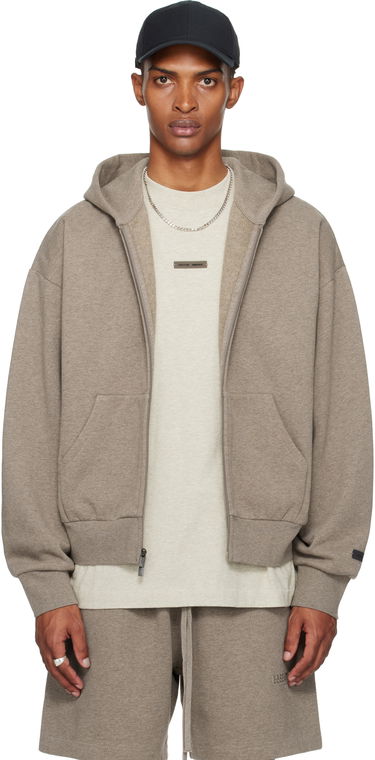 Huppari Fear of God Fear of God ESSENTIALS Classic Fit Fleece Zip-Up Hoodie Harmaa | 192SP254783F, 0