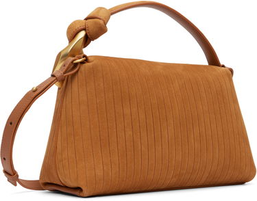 Olkalaukku JW Anderson The JWA Corner Pleated Suede Shoulder Bag with Sculptural Chain Handle Ruskea | HB0755-LA0375, 2