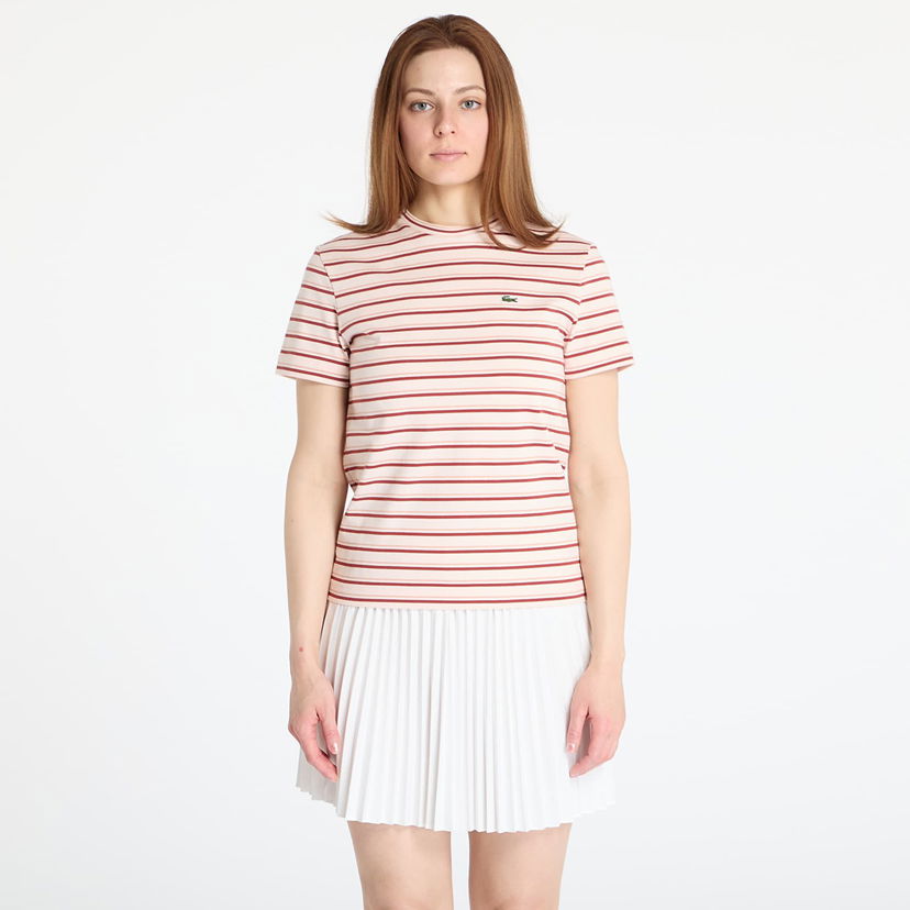 T-paita Lacoste LACOSTE Striped T-Shirt Vaaleanpunainen | TF0352 FYI