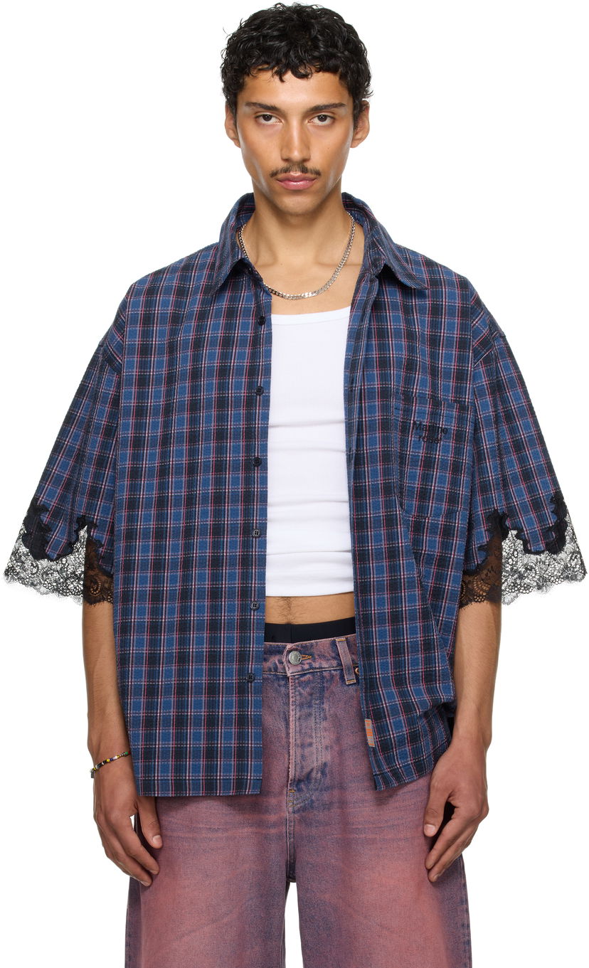 Paita Martine Rose Martine Rose Lace Overshirt Sininen | 478WS28527